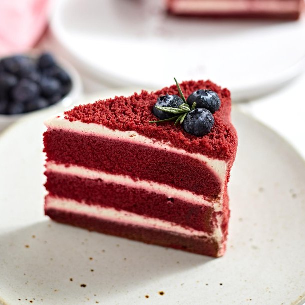 Porción de tarta red Velvet