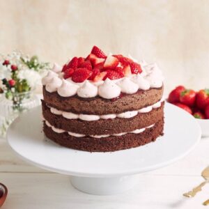 Tarta de chocolate y fresas (20cm)